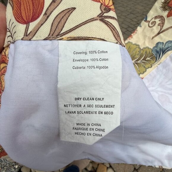 Floral Jacquard Valance Panels 2-Piece Set 102" Total Width Autumn Colors Rust - Picture 7 of 9